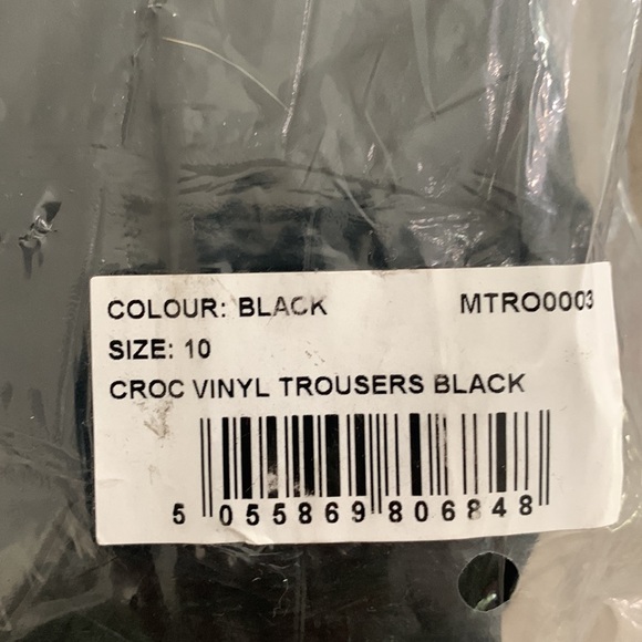 NEW KAIIA THE LABEL CROC VINYL TROUSERS BLACK Size: 10 UK - Picture 5 of 9